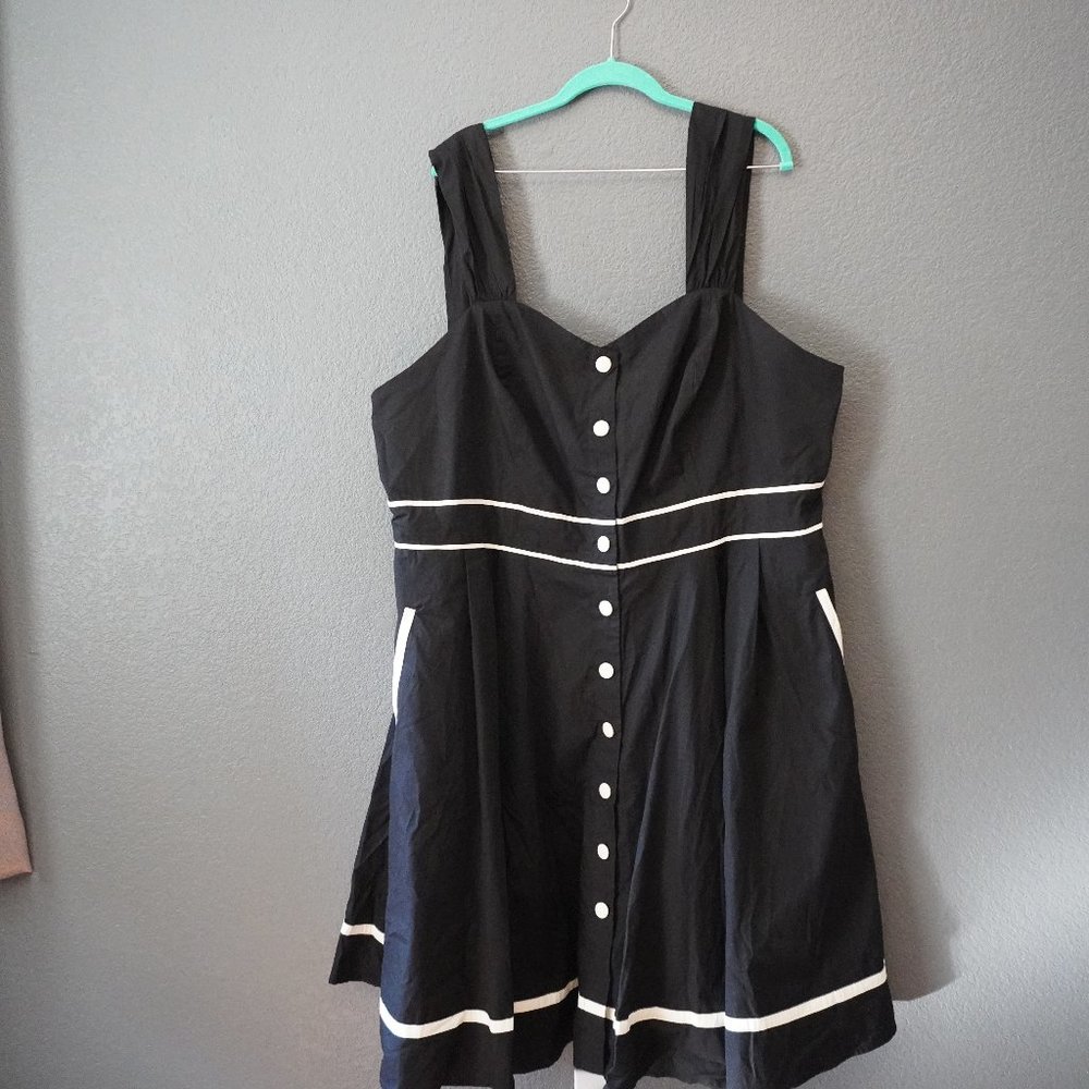 eShakti Black and White Tank Dress SIze 3X/26W